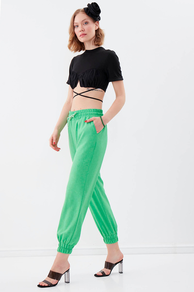 Vitrin Elastic Waist and Leg Trousers