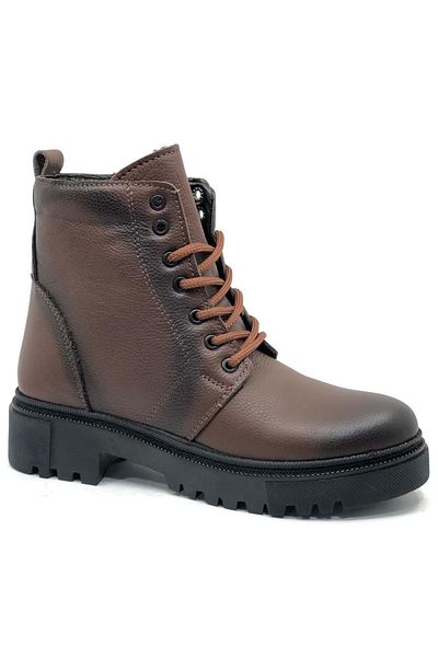 Kids Club Shoes Kocamanlar 4291 - Естествена кожа светлокафяви дамски боти