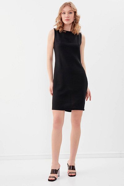 Vitrin Zero Sleeve Viscose Linen Dress