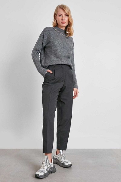 Vitrin High Waist Fabric Trousers
