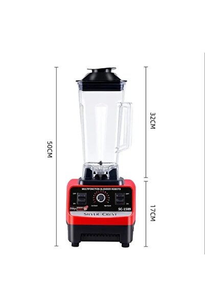 Genel Markalar Teknohome Çift Sürahi Blender Seti Buz Kırıcı Öğütücü Cafe Bar Multi Fonksiyonel 2,5 Lt 6500w Renkli