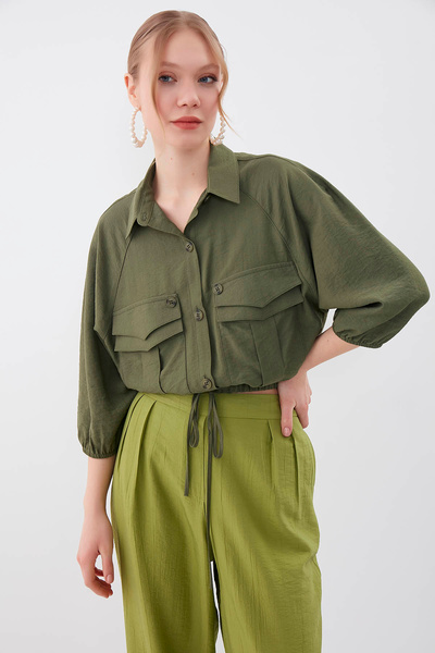 Vitrin Πουκάμισο με ελαστική μέση τσέπη