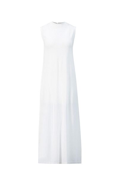 Armine Ecru Zero Sleeve Lingerie Dress - Ortd9041