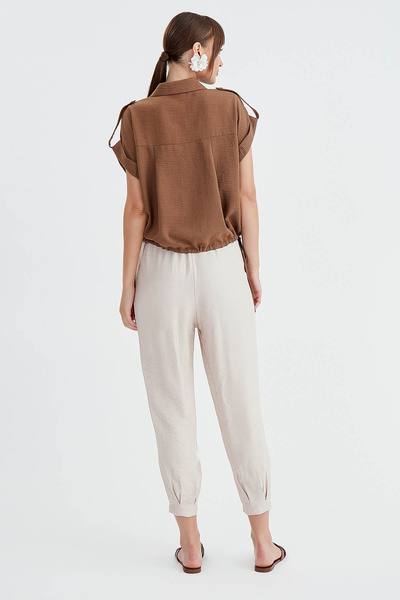 Vitrin Carrot Trousers - Elastic Waist