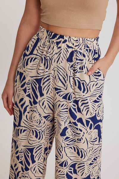 Vitrin Self Patterned Comfortable Trousers with Elastic Waist