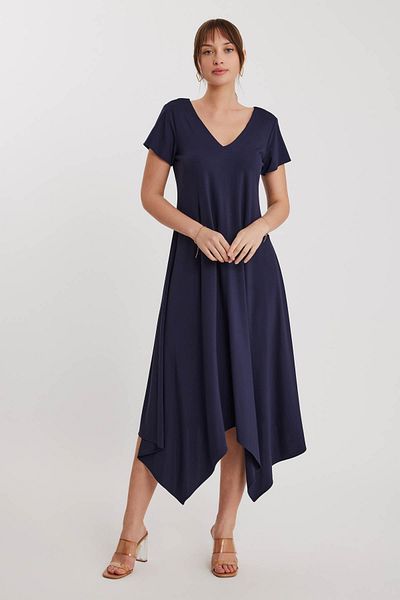 Vitrin Double V-Neck Modal Fabric Shalwar Dress