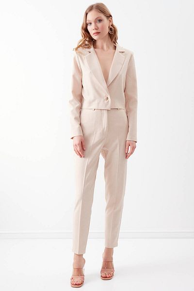 Vitrin Crop-Jacke mit einem Knopf
