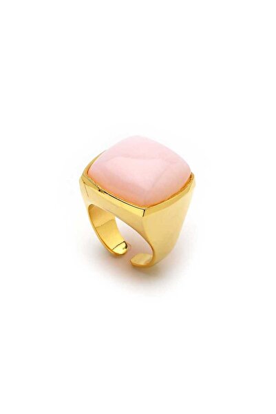 Mon Reve Pinqaz Pembe Doğal Taş Yüzük