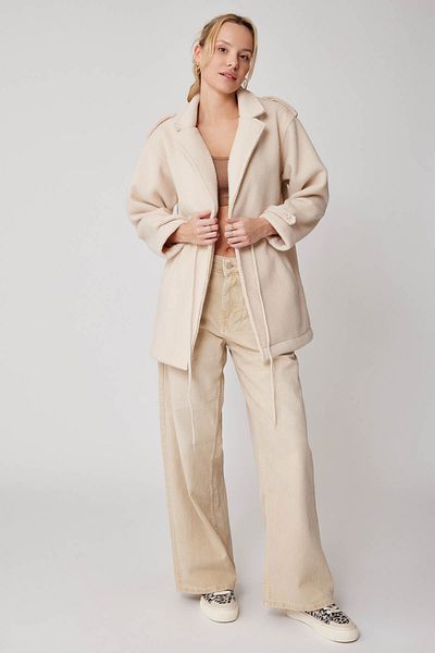 Vitrin Waist Drawstring Pocket Jacket