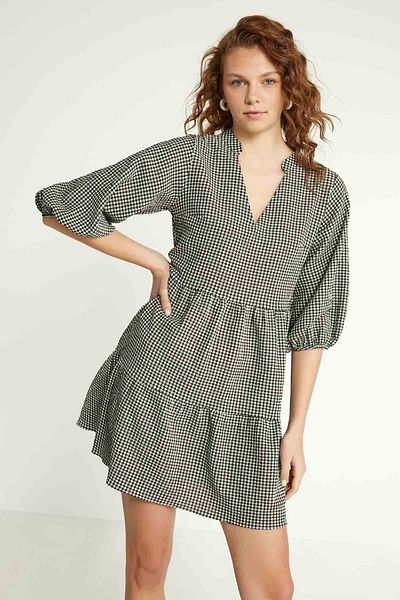 Vitrin Φόρεμα Babydoll από ύφασμα Seersucker με σχέδιο Gingham