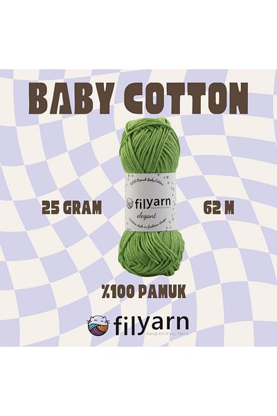 Filyarn 25 γραμμάρια Oeko-tex Certified Baby and Vest νήμα - Πλεκτό στο χέρι βαμβακερό νήμα
