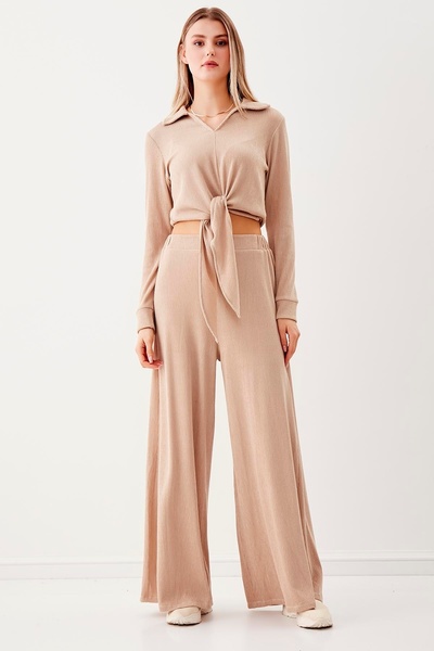 Vitrin Wide Leg Knitted Trousers