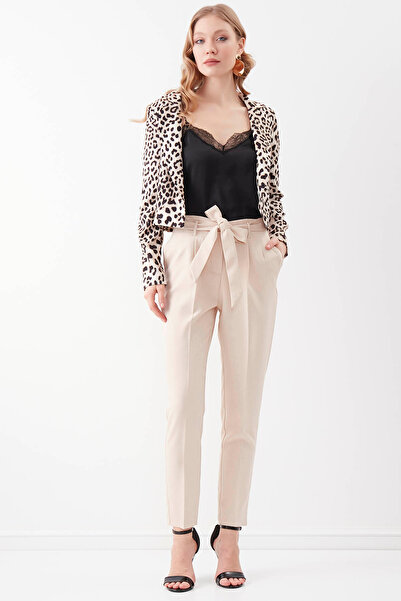 Vitrin High Waist Belt Detailed Trousers