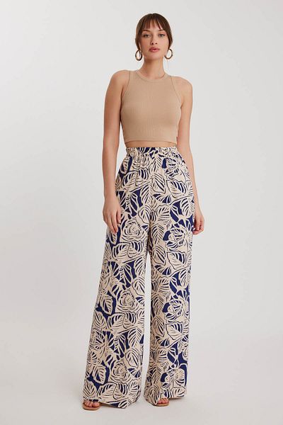 Vitrin Self Patterned Comfortable Trousers with Elastic Waist