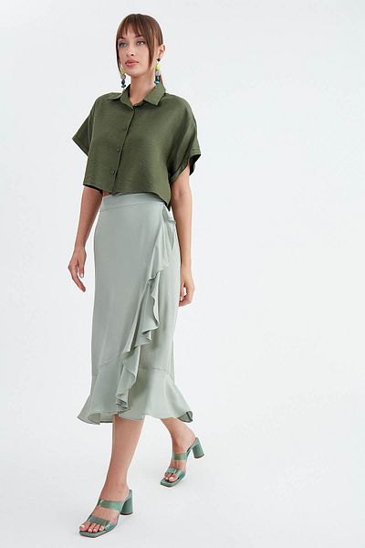 Vitrin Frilly Midi Φούστα