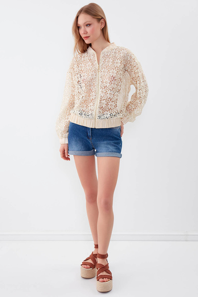 Vitrin Mintás átlátszó bomber dzseki Mérete: S