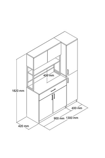 ROEWOOD KAHVE KÖŞESİ ERZAK DOLABI