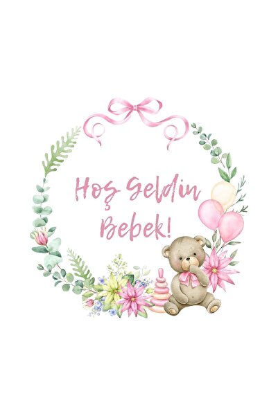 Pera İsme Özel Yuvarlak Bebek Etiket/sticker 4 Cm 70 Adet