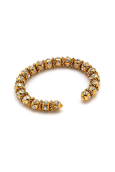 Mon Reve Philippa Zirkon Altın Kaplama Kelepçe Bilezik