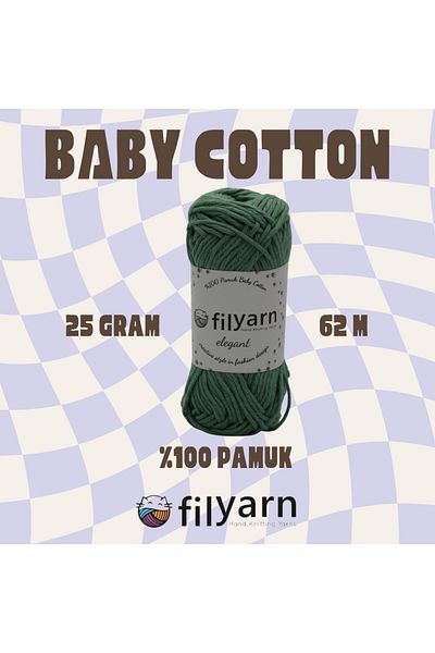 Filyarn 25 γραμμάρια Oeko-tex Certified Baby and Vest νήμα - Πλεκτό στο χέρι βαμβακερό νήμα