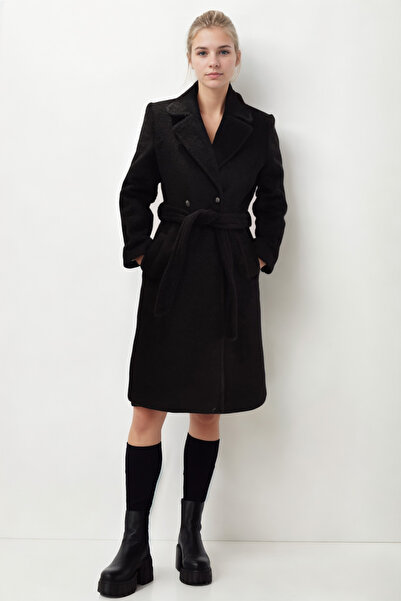 Vitrin Μακρύ παλτό με κουμπιά με ζώνη στη μέση