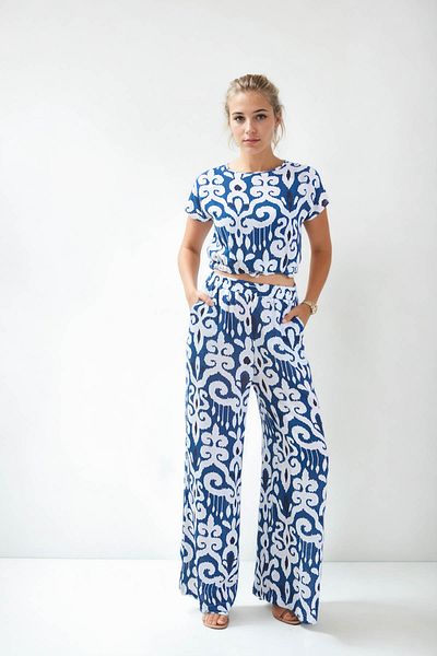 Vitrin Cu model etnic - Pantaloni confortabili cu talie elastică