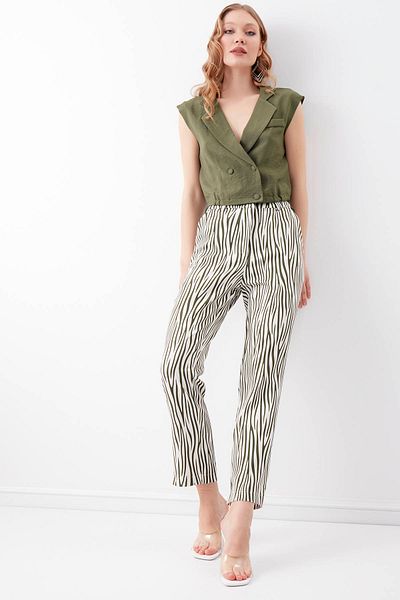 Vitrin Zebra Pattern Trousers