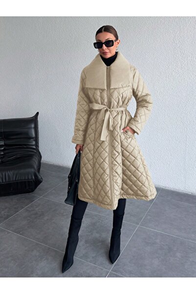 SERBA Бакlava візерунок, великий комір, зав'язується на талії, капюшон