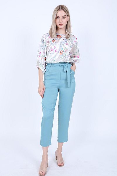 Vitrin High Waist Drawstring Carrot Trousers