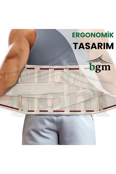 bgm High Quality Lumbosacral Corset - Ribbed, Steel Underwire & Waist & Back Corset