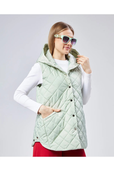 MODANIN YERİ Жіночий жилет з капюшоном