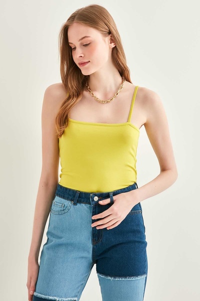 Vitrin Strappy Viscose Crop Blouse