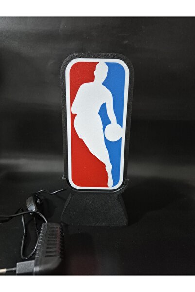 WORK3D NBA Temalı Masaüstü ve Duvar Tipi Lightbox - Amerikan Basketbol Logo T...