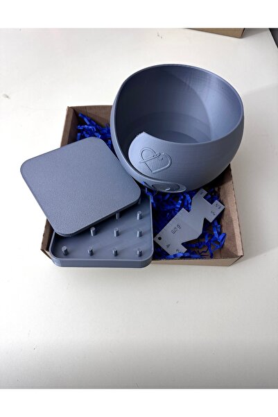 Morpiko - طقم حياكة مكون من 3 قطع، وعاء خيوط، حاوية خيوط، ومسطرة قياس للخياطة