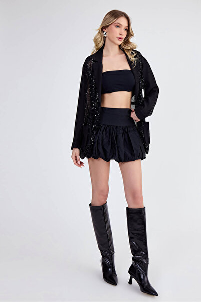 Vitrin Laced Waist Sequin Jacket