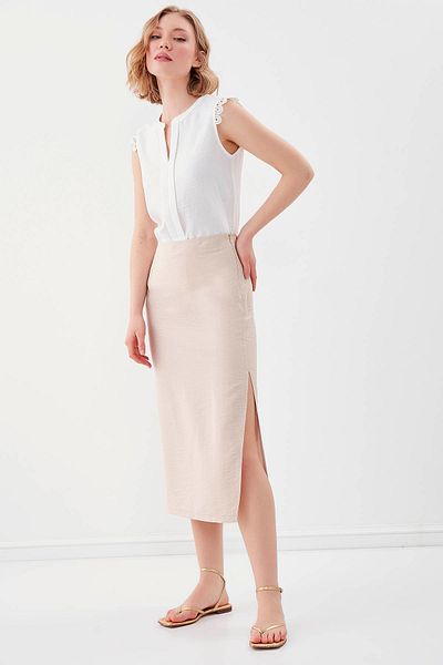 Vitrin Midi Skirt with Side Slit
