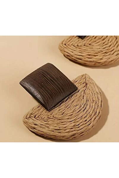 Dgt Luxury Boho Ahşap, Hasır, El yapımı Göz Alıcı İlkbahar, Yaz, Plaj Küpeleri