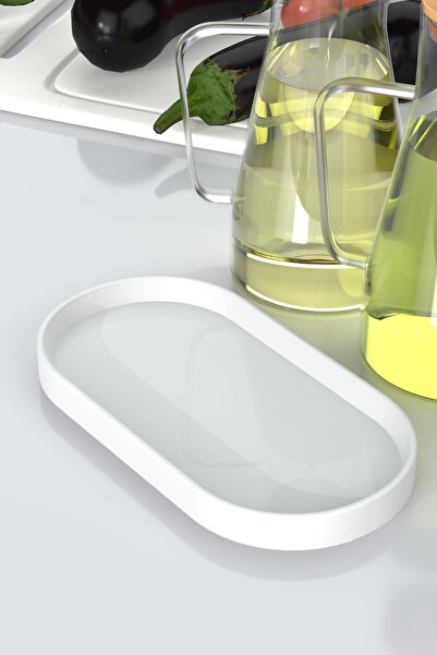 EOCRAFT Beyaz Granit Yağdanlık Altlığı,yağdanlık Standı,mutfak Ve Banyo Organ...