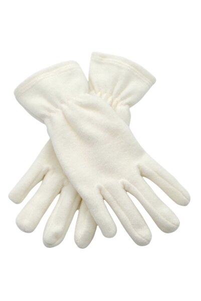 AXE SPORTSWEAR Ecru Women's Winter Thermal Fleece Gloves - Beanie Neck Collar Set of 3