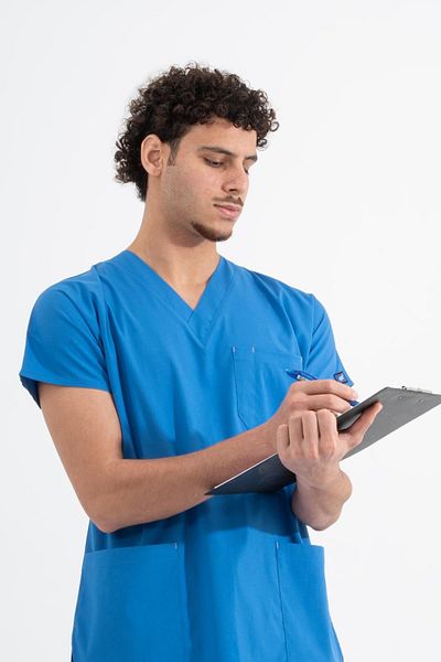 Uçak Medikal Costum chirurgical Royal Blue Core-flex Lycra