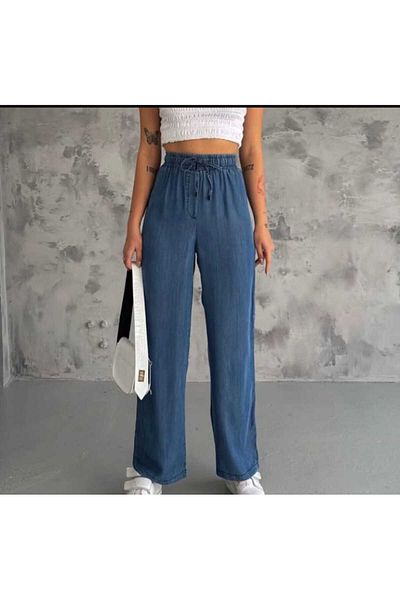 Fua Shop Blugi subțiri de damă Palazzo Pantalon