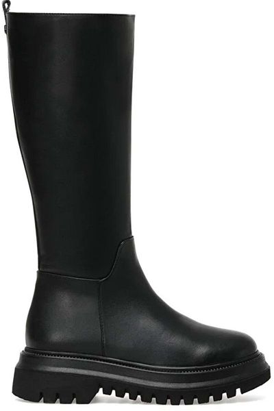 Kids Club Shoes Feles Femei - Cizme elastice cu talpă înaltă și groasă, NEGRE