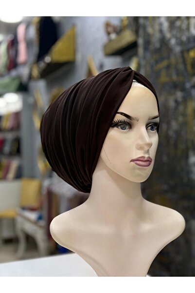 zagreus Kadın kuyu kahve dügümlü büzğülü bone gret tül gunluk cok tercih edıl...