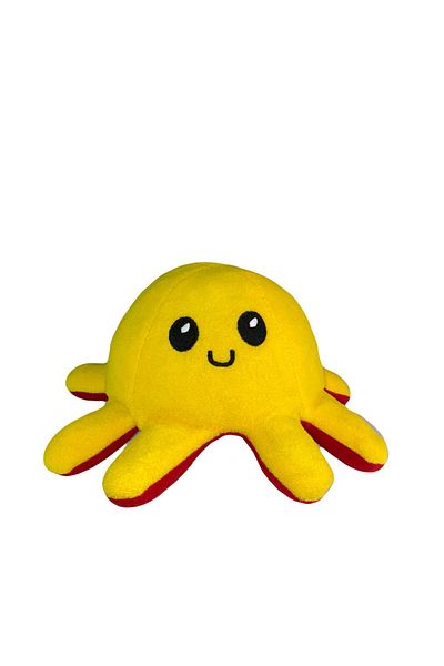 esdishopping Yellow-Red Plush Octopus Toy - Mood Changing, Sleeping Companion Gift