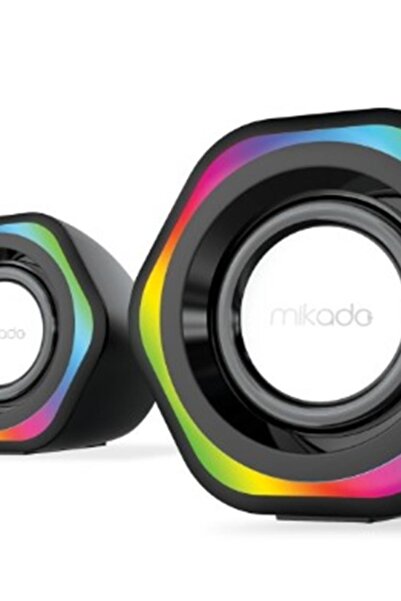 Mikado Md-178 2.0 3w-2 Beyaz Rgb Aydınlatmalı Usb 3.5mm Usb 5v Speaker Hoparlör
