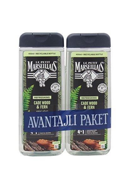 Le Petit Marseillais For Men Ardıç Ağacı Ve Fujer Duş Jeli 2 x 400 ml