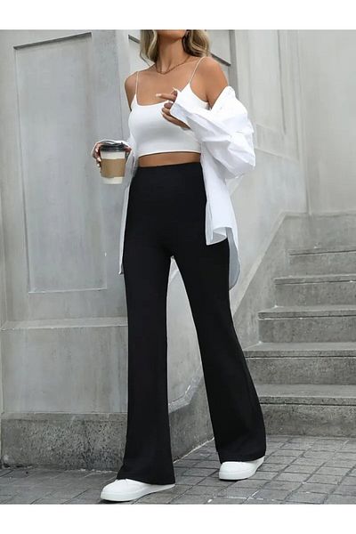 Modayakamoz Women's High Waist Wide Leg Diving Leggings