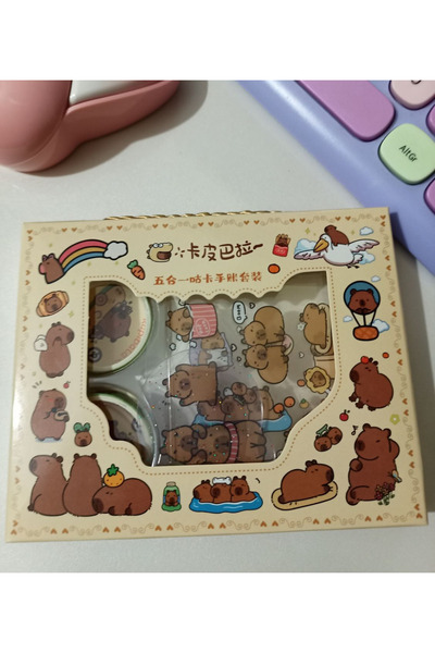 Genel Markalar Kore Tarzı Sevimli Etiket Bant Seti Anahtarlık Yapma Kiti