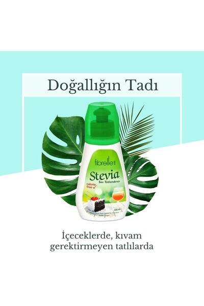 Fibrelle Zero Sıvı Tatlandırıcı 200 ml (STEVİA BAZLI) Sıvı Stevia