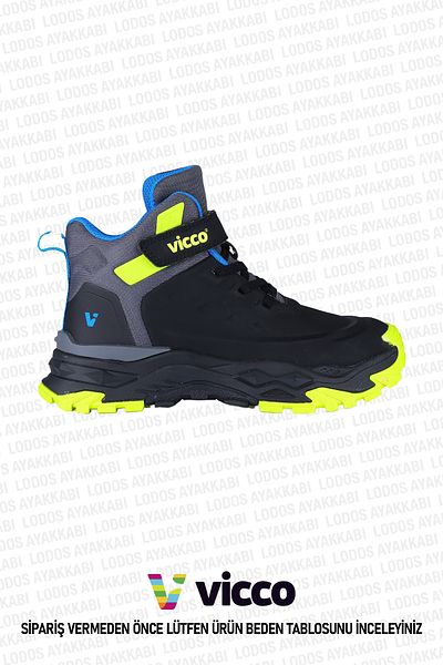 Vicco Agora Model - Light and Comfortable Boy's Black Trekking Boots
